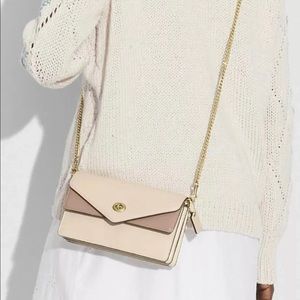 Coach Aster Crossbody In Colorblock Brass/Ivory